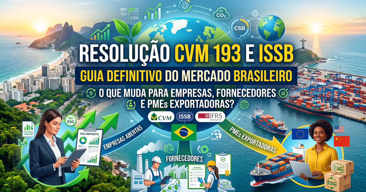 Resolução CVM 193 e ISSB: guia definitivo do mercado brasileiro para empresas, fornecedores e PMEs exportadoras